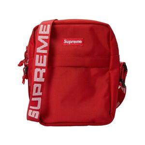 Supreme Red Messenger Bag with Iconic Branding